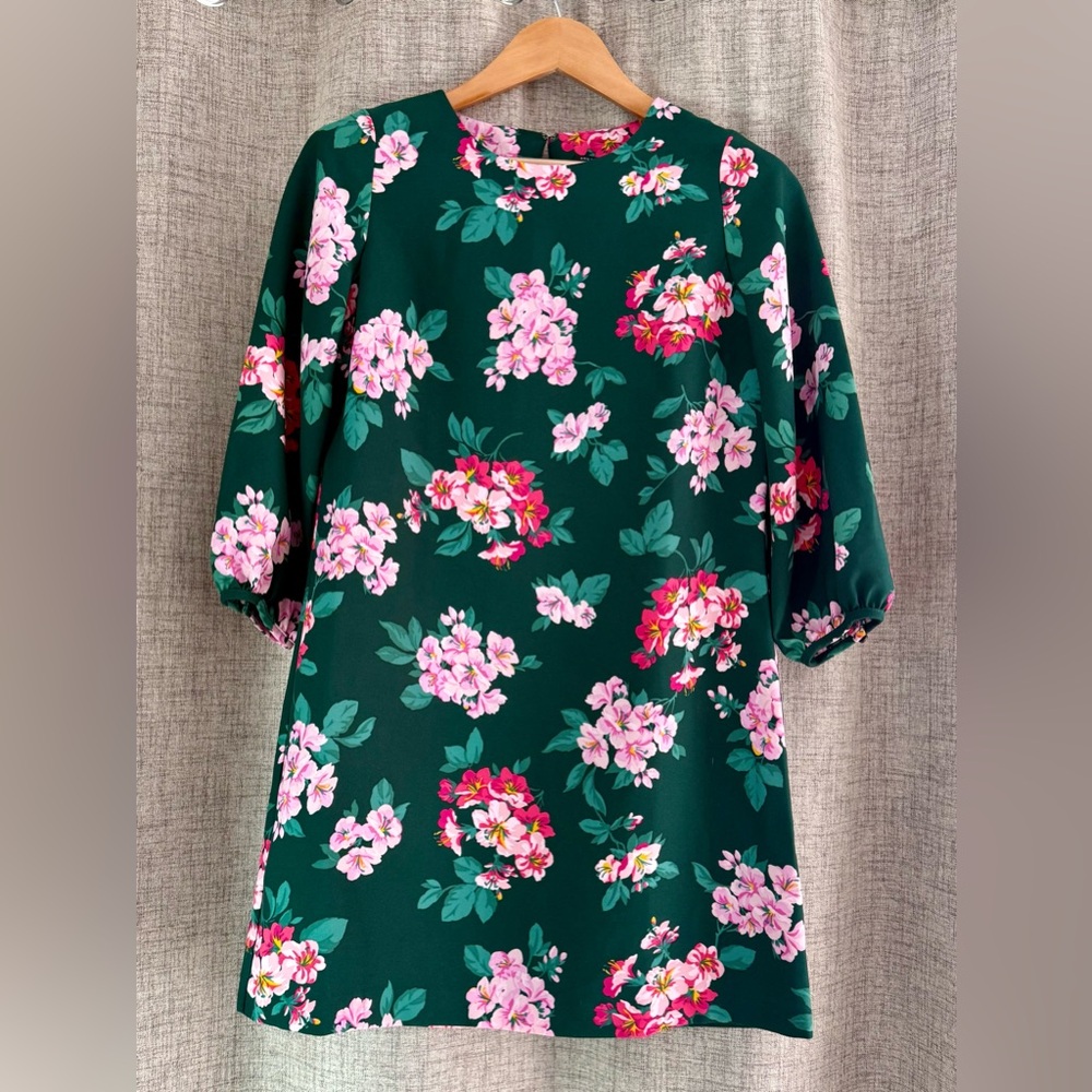 Ann Taylor Floral Long Sleeve Shift Dress 6P